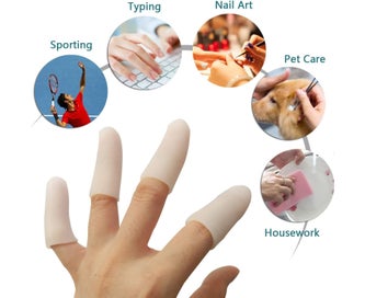 Listing 2 of 5 for 5Pairs Finger Protectors Finger Caps Silicone Fingertips Protection - Gel Fin