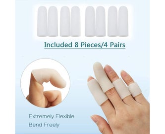 Listing 4 of 5 for 5Pairs Finger Protectors Finger Caps Silicone Fingertips Protection - Gel Fin