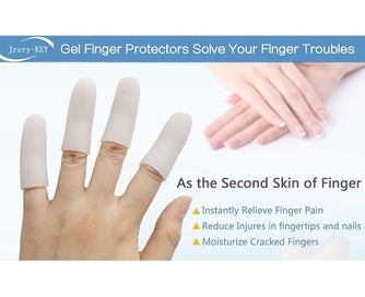 Listing 5 of 5 for 5Pairs Finger Protectors Finger Caps Silicone Fingertips Protection - Gel Fin