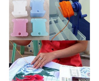 Listing 3 of 7 for 50Pcs Embroidery Floss Craft Thread Bobbin for Cross Stitch Storage Holder Pl