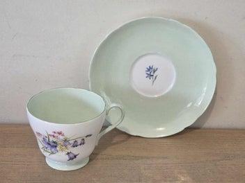 Listing 6 of 16 for Vintage Shelley Floral Teacup & Saucer Set - Made in England