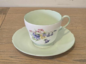 Listing 8 of 16 for Vintage Shelley Floral Teacup & Saucer Set - Made in England