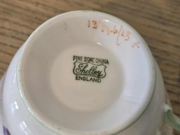 Listing 9 of 16 for Vintage Shelley Floral Teacup & Saucer Set - Made in England