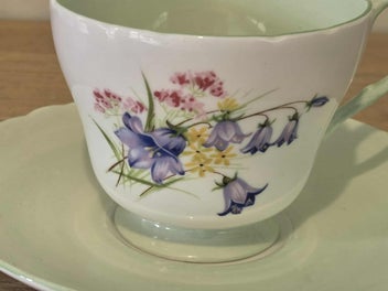 Listing 16 of 16 for Vintage Shelley Floral Teacup & Saucer Set - Made in England