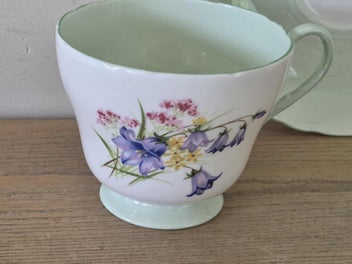 Listing 3 of 16 for Vintage Shelley Floral Teacup & Saucer Set - Made in England