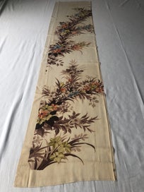 Listing 8 of 17 for Vintage Decorive Japanese Floral Silk Fabric Piece Kimono Panel