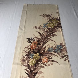Listing 2 of 17 for Vintage Decorive Japanese Floral Silk Fabric Piece Kimono Panel