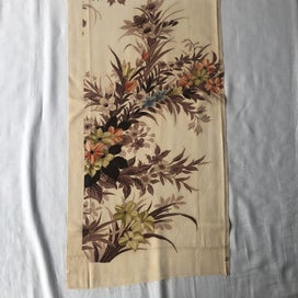 Listing 6 of 17 for Vintage Decorive Japanese Floral Silk Fabric Piece Kimono Panel