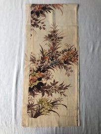 Listing 17 of 17 for Vintage Decorive Japanese Floral Silk Fabric Piece Kimono Panel