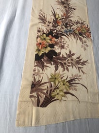 Listing 10 of 17 for Vintage Decorive Japanese Floral Silk Fabric Piece Kimono Panel