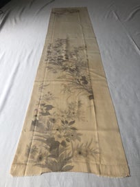 Listing 12 of 18 for Vintage Decorative Silk Floral Japanese Fabric Piece Kimono Panel