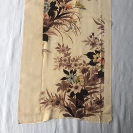 Listing 6 of 18 for Vintage Decorative Silk Floral Japanese Fabric Piece Kimono Panel