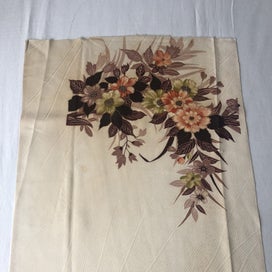 Listing 4 of 18 for Vintage Decorative Silk Floral Japanese Fabric Piece Kimono Panel