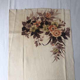 Listing 5 of 18 for Vintage Decorative Silk Floral Japanese Fabric Piece Kimono Panel