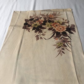 Listing 11 of 18 for Vintage Decorative Silk Floral Japanese Fabric Piece Kimono Panel