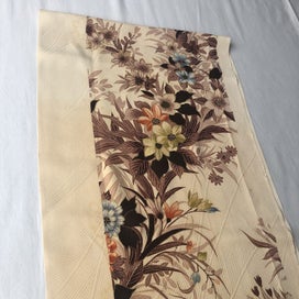 Listing 16 of 18 for Vintage Decorative Silk Floral Japanese Fabric Piece Kimono Panel