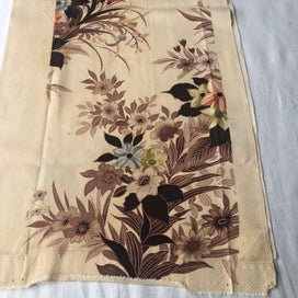 Listing 14 of 18 for Vintage Decorative Silk Floral Japanese Fabric Piece Kimono Panel