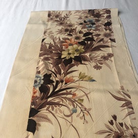 Listing 15 of 18 for Vintage Decorative Silk Floral Japanese Fabric Piece Kimono Panel