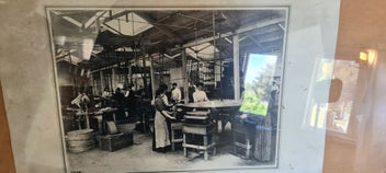 Listing 2 of 6 for Framed Print of People at Work in the R Bell Match Factory
