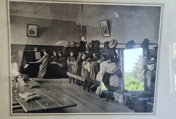 Listing 2 of 6 for Frame Print of Lunch Break at Seabrooks Clothing Factory