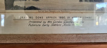 Listing 3 of 7 for Framed Drawing - Upper and Lower Waterfalls on the Pokaiwhenua