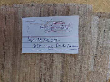 Listing 2 of 2 for Ghicha silk 100% Pure (size 55 x 42 cm) - Brand new