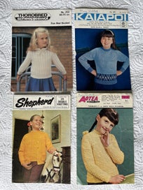 Listing 1 of 1 for 4 x GIRLS KNITTING PATTERNS