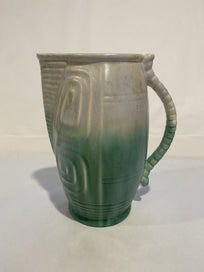 Listing 6 of 8 for Beswick Jug - Large Art Deco Piece in Mottled Greens - Stunning