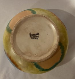 Listing 6 of 6 for Beswick Art Deco Bowl Yellows/Blues