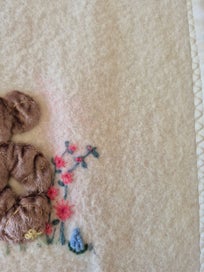 Listing 3 of 3 for Baby Pram/Crib blanket with exquisite applique