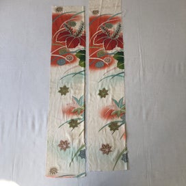 Listing 7 of 19 for Vintage Decorative Silk Fabric PIeces X2