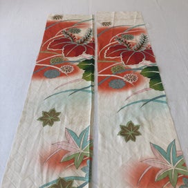Listing 17 of 19 for Vintage Decorative Silk Fabric PIeces X2