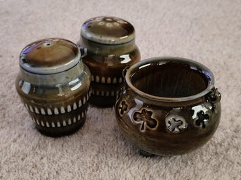Listing 1 of 4 for Wade Salt & Pepper and Cauldron
