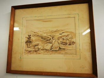 Listing 2 of 7 for Original Artwork by Clifford B. West – Framed Ink & Wash Drawing