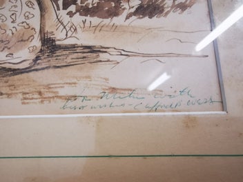 Listing 3 of 7 for Original Artwork by Clifford B. West – Framed Ink & Wash Drawing