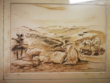 Listing 4 of 7 for Original Artwork by Clifford B. West – Framed Ink & Wash Drawing