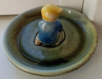 Listing 2 of 4 for VINTAGE WADE Porcelain Irish Pixie Leprachaun on Round Dish