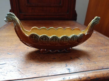 Listing 1 of 5 for VINTAGE WADE Porcelain Irish VIKING Ship Trough Vase