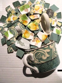 Listing 2 of 3 for MOSAICS~ Modern meets Vintage "Half Cups, Handle & Hooks" Hand Cut Porcelain Mix