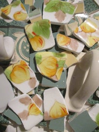 Listing 1 of 3 for MOSAICS~ Modern meets Vintage "Half Cups, Handle & Hooks" Hand Cut Porcelain Mix