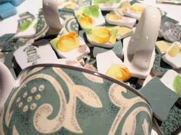 Listing 3 of 3 for MOSAICS~ Modern meets Vintage "Half Cups, Handle & Hooks" Hand Cut Porcelain Mix