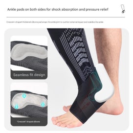 Listing 5 of 5 for Elosung Xl White A Pair Compression Sports Calf Sleeves With Silicone Shock Abso