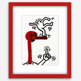 Listing 12 of 20 for The Red & Blue Story No 3 | Vintage Wall Art | Framed Print 1/20