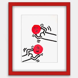 Listing 6 of 20 for The Red & Blue Story No 3 | Vintage Wall Art | Framed Print 1/20