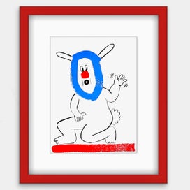 Listing 17 of 20 for The Red & Blue Story No 3 | Vintage Wall Art | Framed Print 1/20