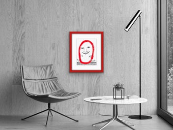 Listing 2 of 20 for The Red & Blue Story No 5 | Vintage Wall Art | Framed Print 1/20