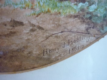 Listing 3 of 6 for 1861 ENGLISH PAINTING.ORIGINAL by H.J.HOLDING.