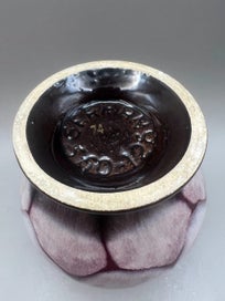 Listing 4 of 4 for West German Pottery Bay Keramik Burgundy & Pink Drip Glaze Vase 560-12