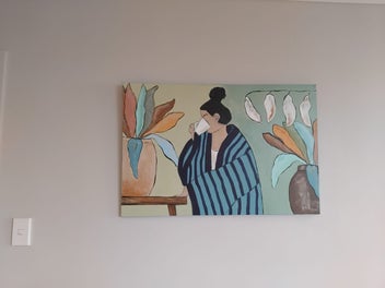 Listing 2 of 7 for Coffee break - large original by kiwi artist