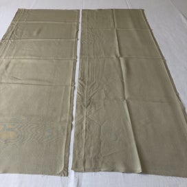 Listing 6 of 7 for Vintage Japanese Green Silk Fabric Pieces Kimono Panels X2